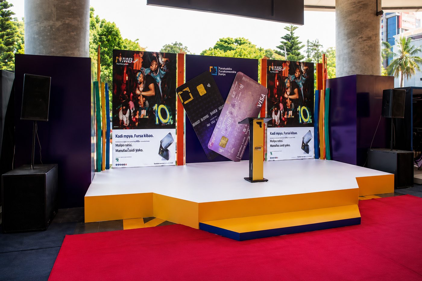 TCB Visa Card Festive Season Launch, Branded stage setup at TCB HQ